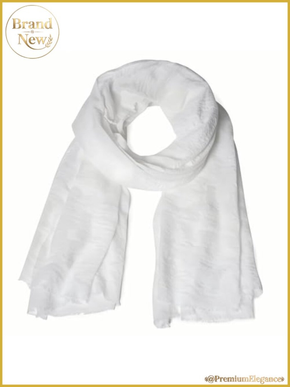 Cotton Hemp Blend Scarf Crinkle Long Beach Shawl Wrap with Fringe